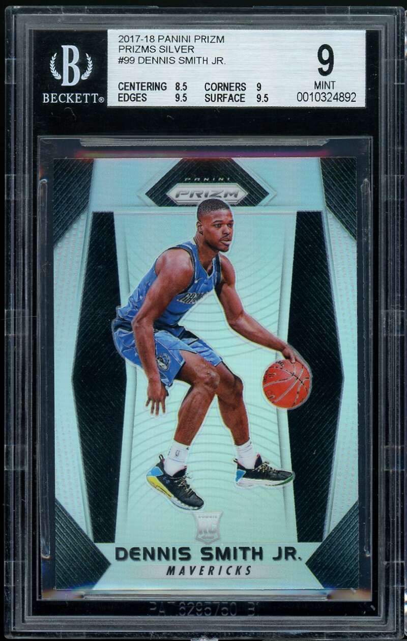 Dennis Smith Jr. Rookie 2017-18 Panini Prizm Prizms Silver BGS 9 (8.5 9 9.5 9.5) Image 1