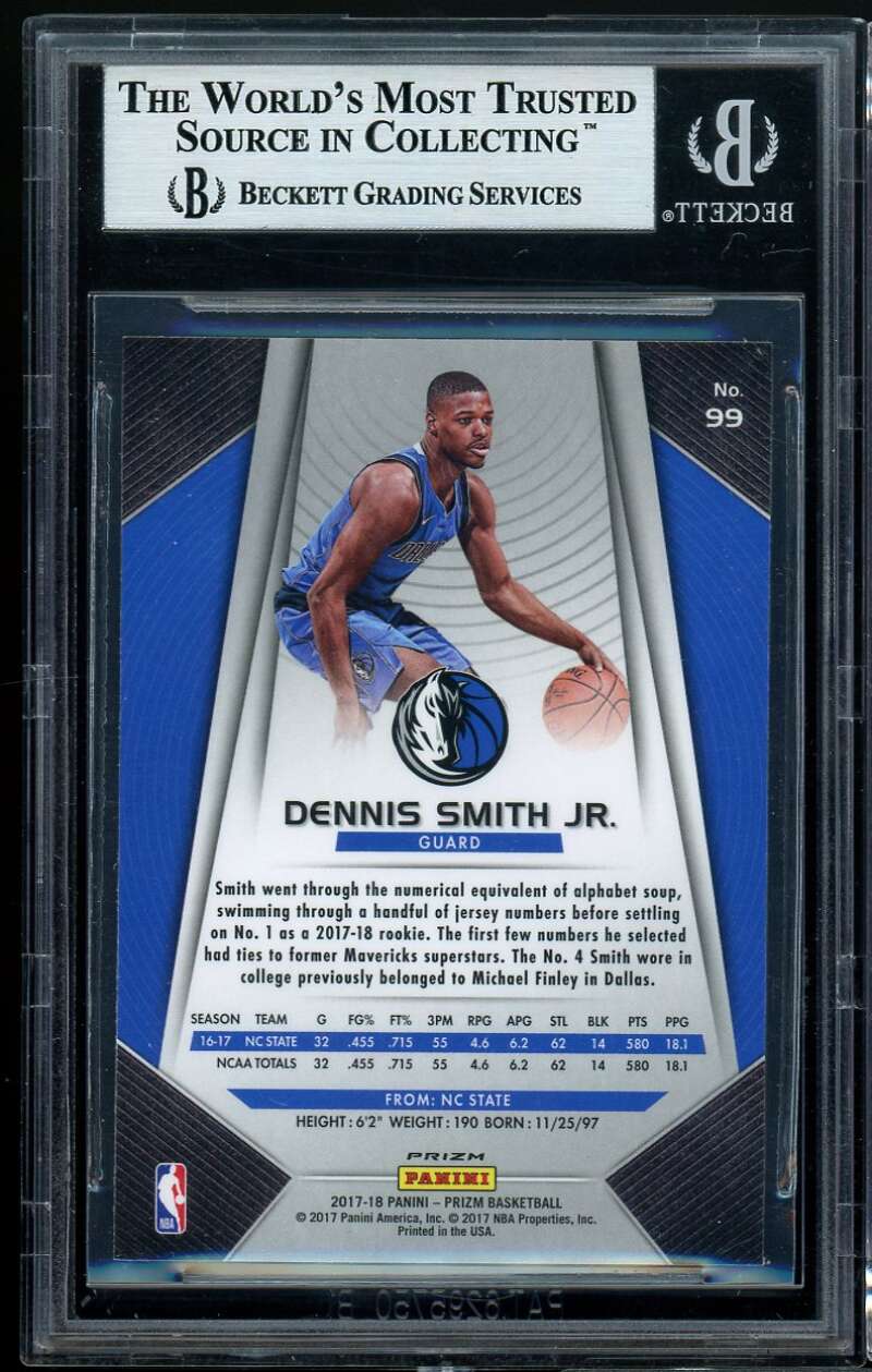 Dennis Smith Jr. Rookie 2017-18 Panini Prizm Prizms Silver BGS 9 (8.5 9 9.5 9.5) Image 2