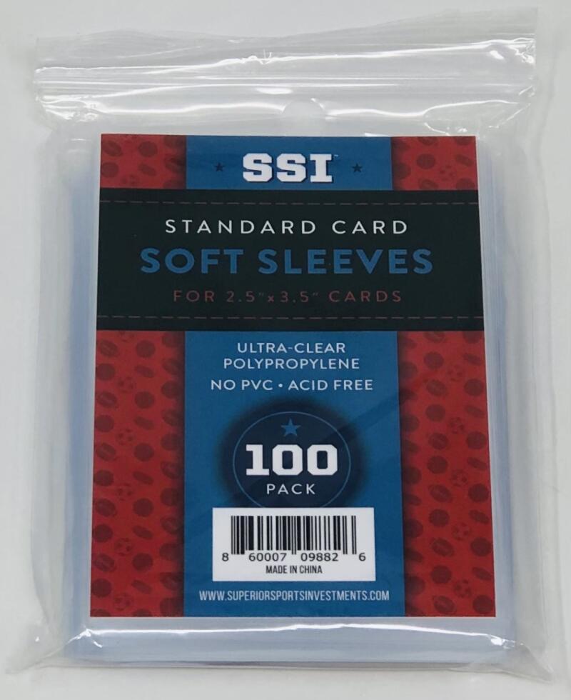 SSI (10) Pack Standard Plastic Sports Card 1000 ct Soft Penny Sleeves  Image 4
