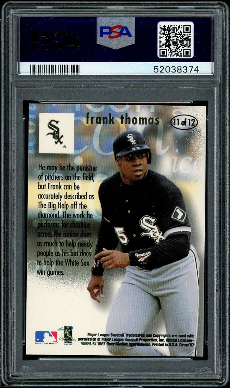 Frank Thomas Card 1997 Circa Icons #11 PSA 9 Image 2