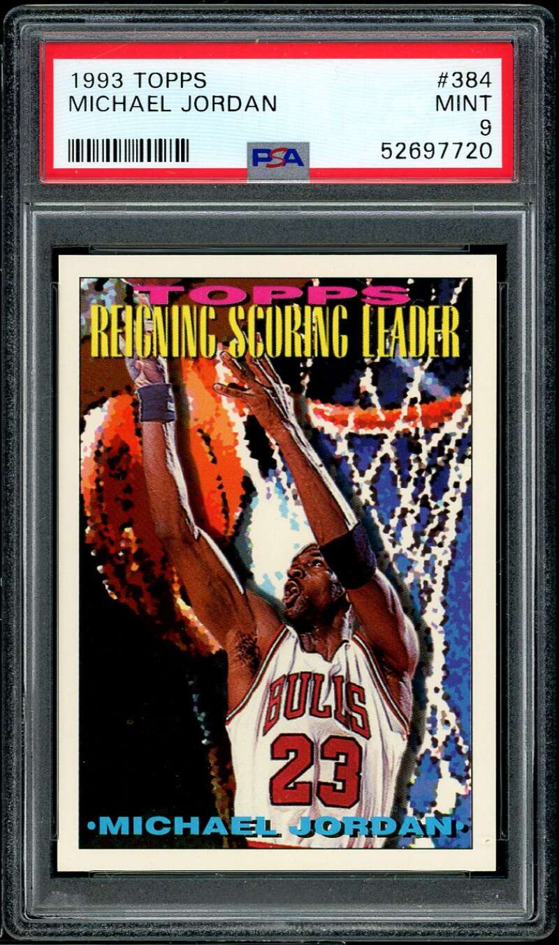 Michael Jordan Card 1993-94 Topps #384 PSA 9 Image 1