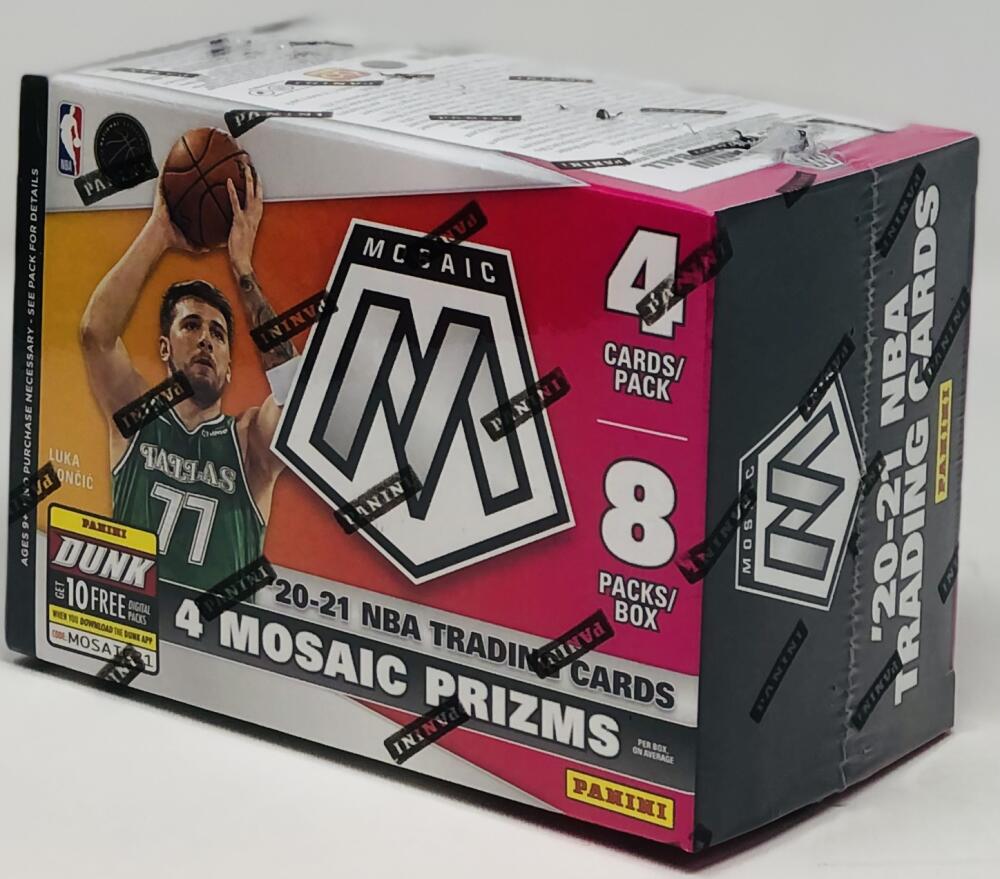 2020-21 Panini Mosaic Basketball 8-Pack Blaster Box (Orange Fluorescent Prizms!) Image 3