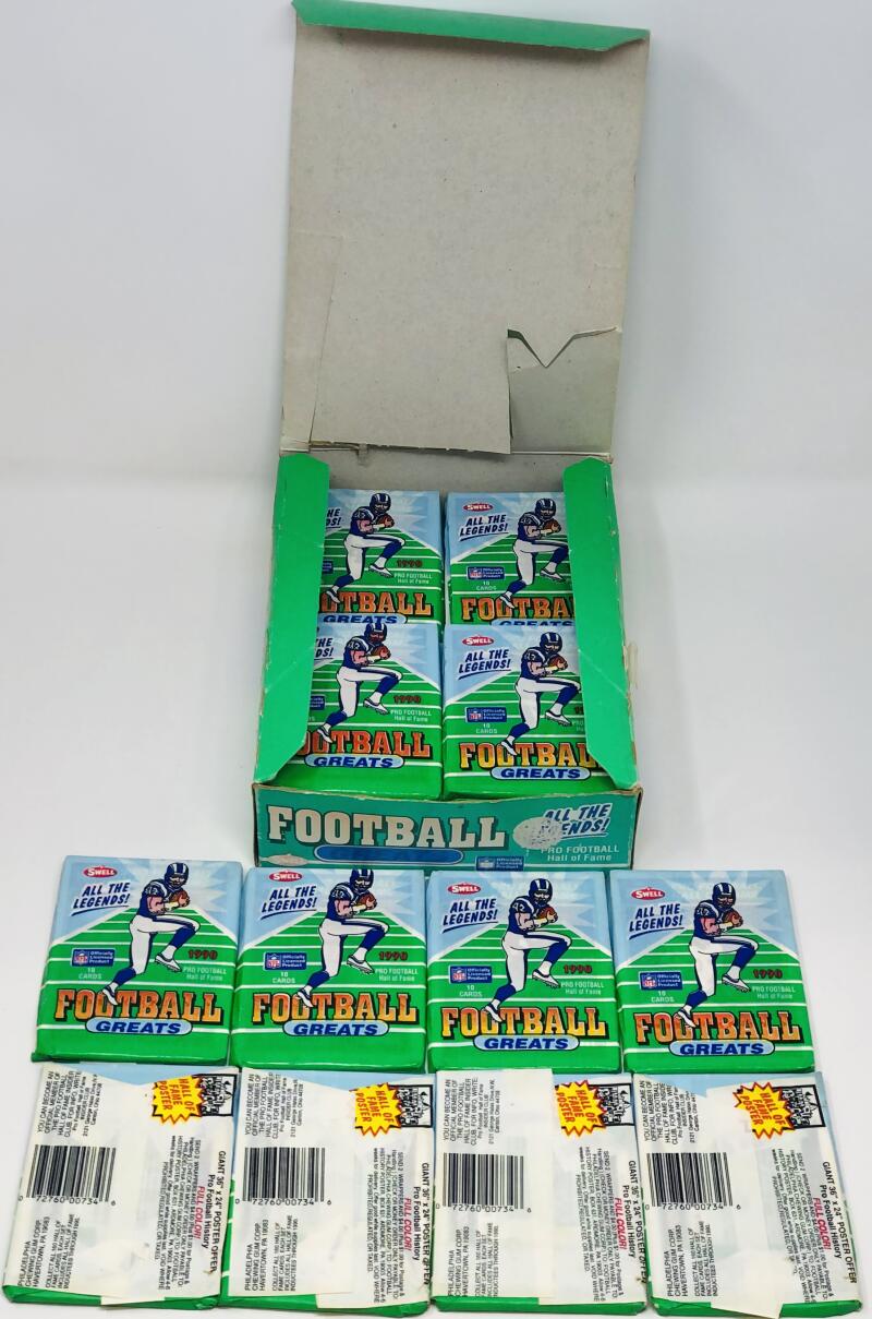 1990 Swell All The Legends Pro Football Hall of Fame Greats Box Image 2
