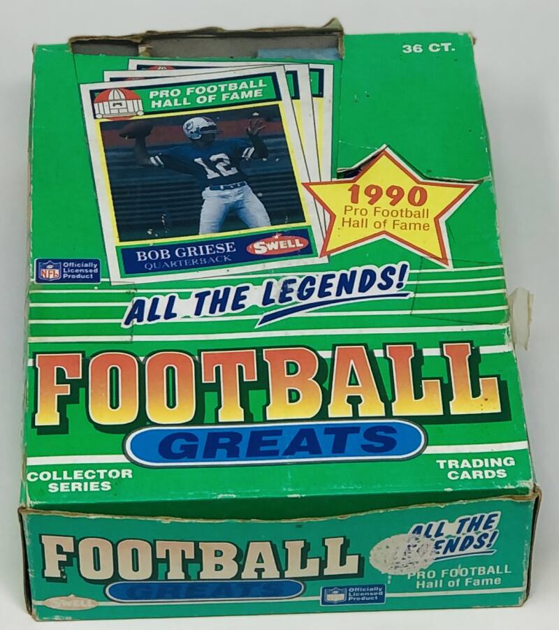 1990 Swell All The Legends Pro Football Hall of Fame Greats Box Image 1