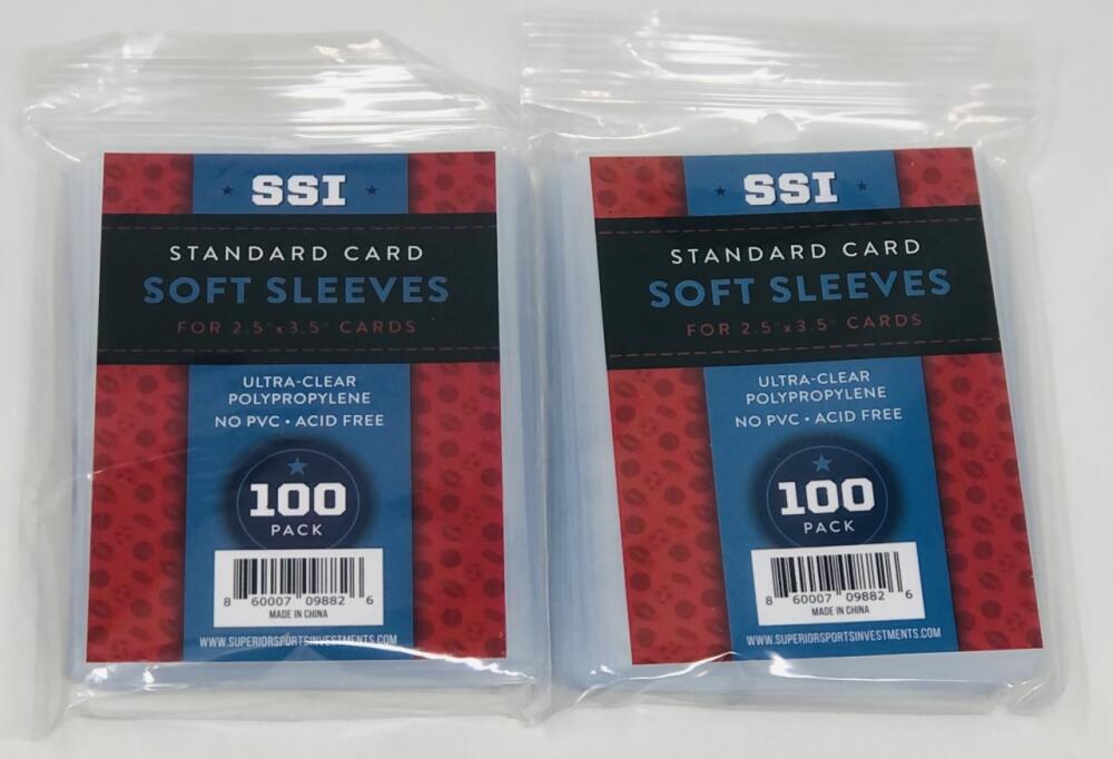 Superior Sports Investments SSI (2) Pack Standard Sports Card 200 ct Soft Sleeves  Image 1