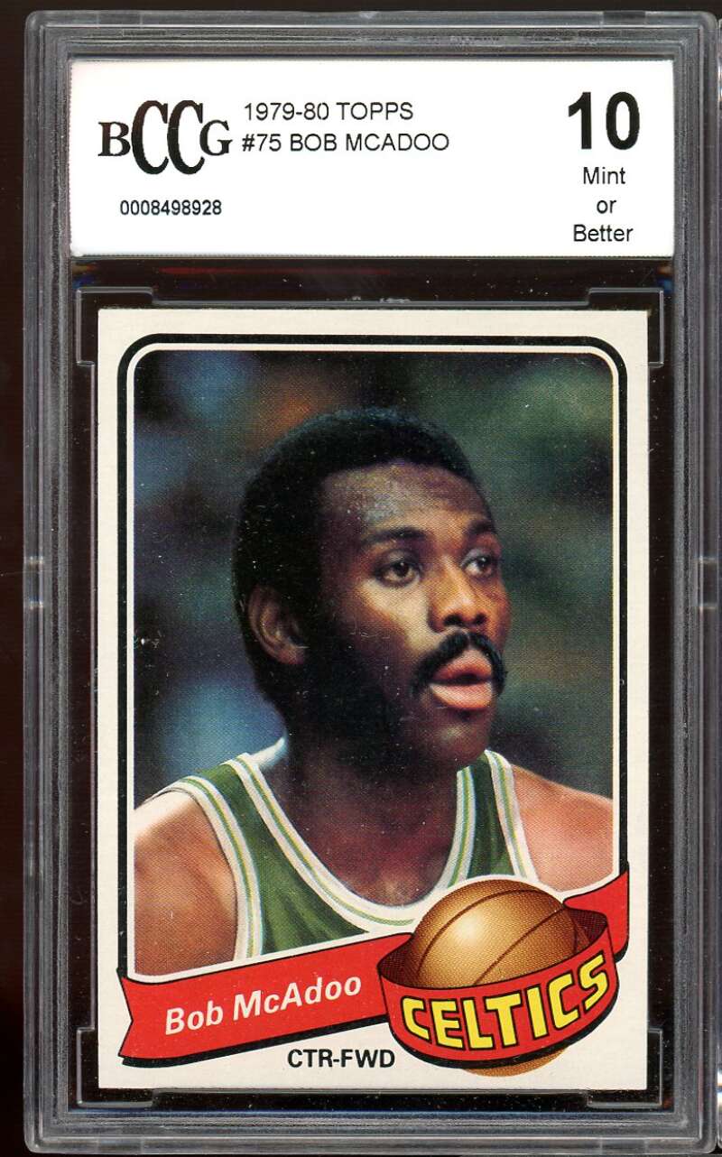 1979-80 Topps #75 Bob McAdoo Card BGS BCCG 10 Mint+ Image 1