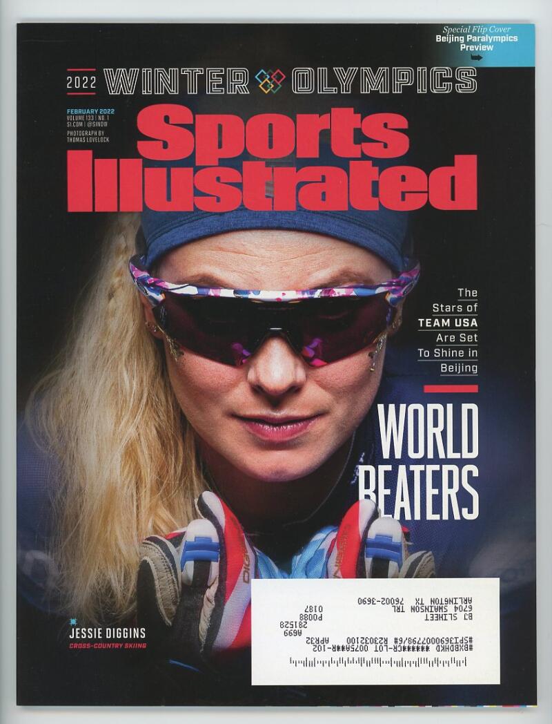 Sports Illustrated Magazine FEBRUARY 2022 Winter Olympics and Paralympics Jessie Diggins Andrew Kurka Image 1