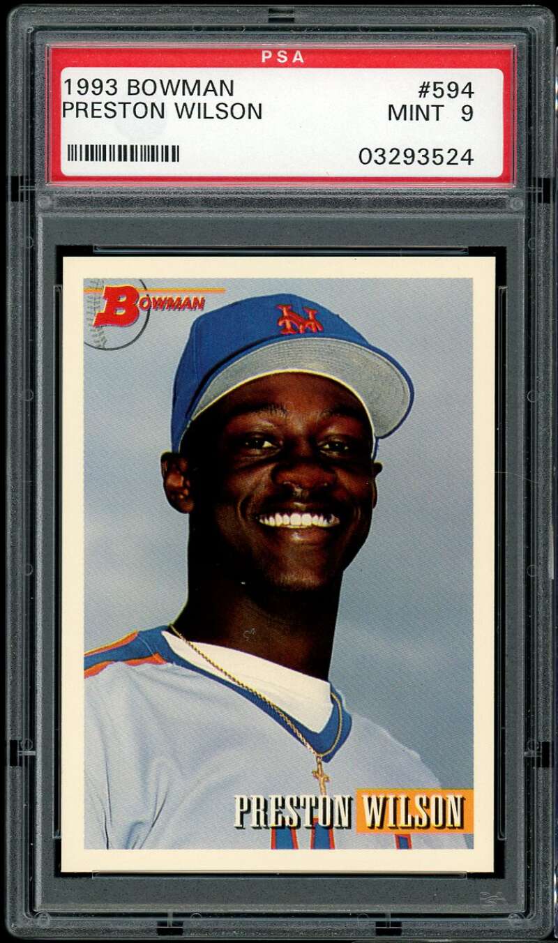 Preston Wilson Rookie Card 1993 Bowman #594 PSA 8 Image 1