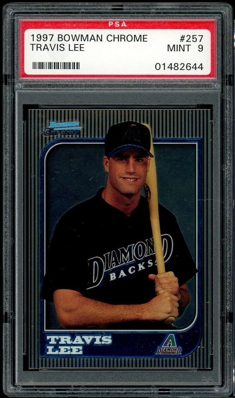 Travis Lee Rookie Card 1997 Bowman Chrome #257 PSA 9 Image 1