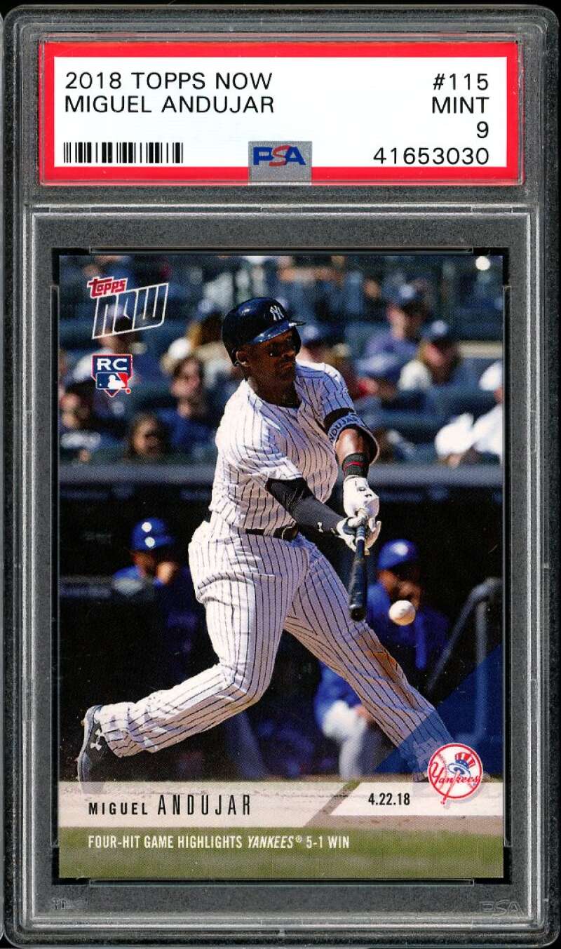 Miguel Andujar Rookie Card 2018 Topps Now #115 PSA 9 Image 1