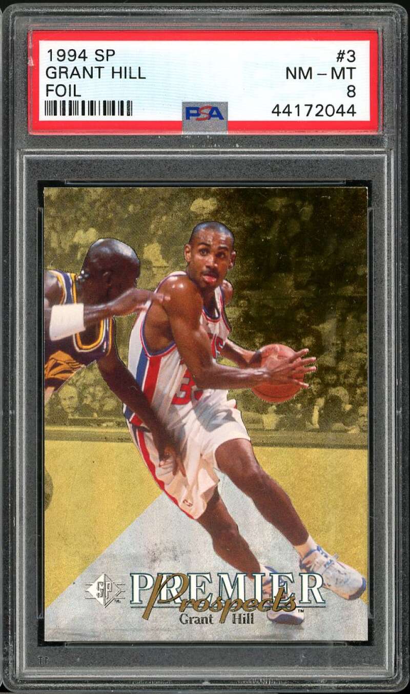 Grant Hill Rookie Card 1994-95 SP Foil #3 PSA 8 Image 1