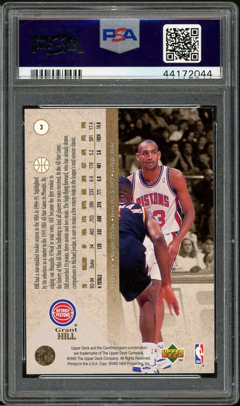 Grant Hill Rookie Card 1994-95 SP Foil #3 PSA 8 Image 2