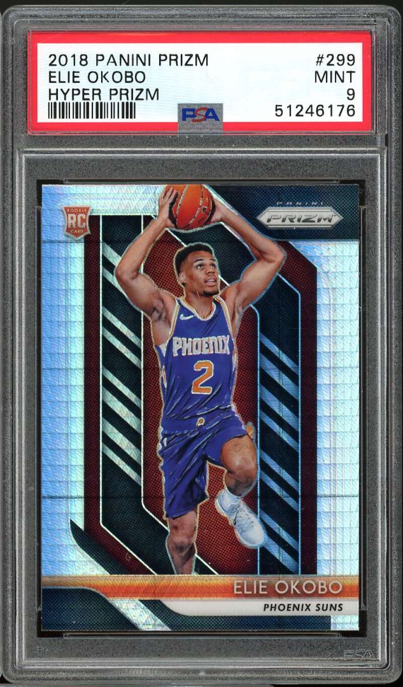 Elie Okobo Rookie Card 2018-19 Panini Prizm Hyper Prizm #299 PSA 9 Image 1