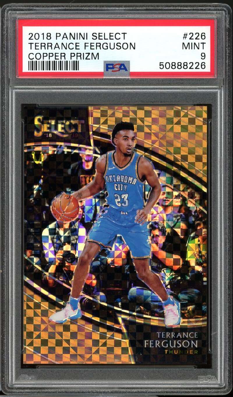 Terrance Ferguson Rookie Card 2018-19 Panini Select Copper Prizms #226 PSA 9 Image 1