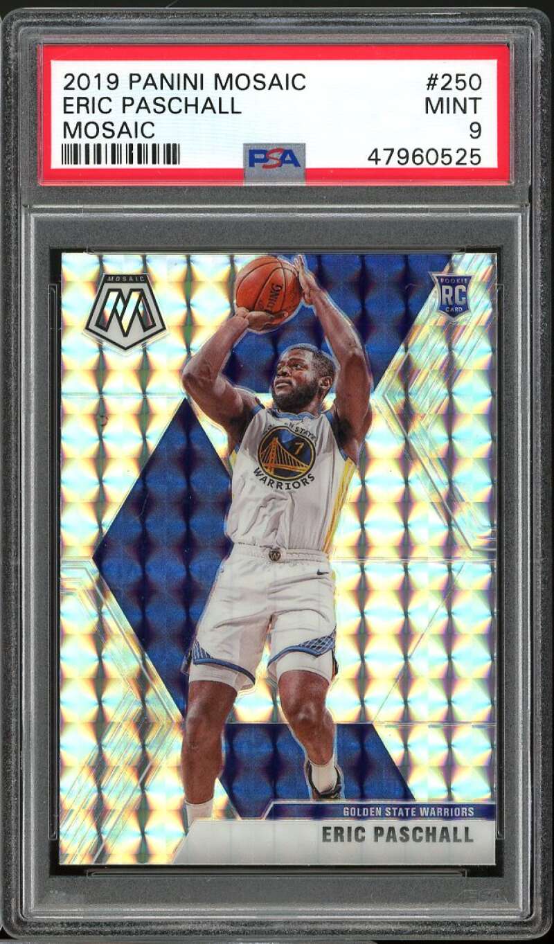 Eric Paschall Rookie Card 2019-20 Panini Mosaic Mosaic #250 PSA 9 Image 1