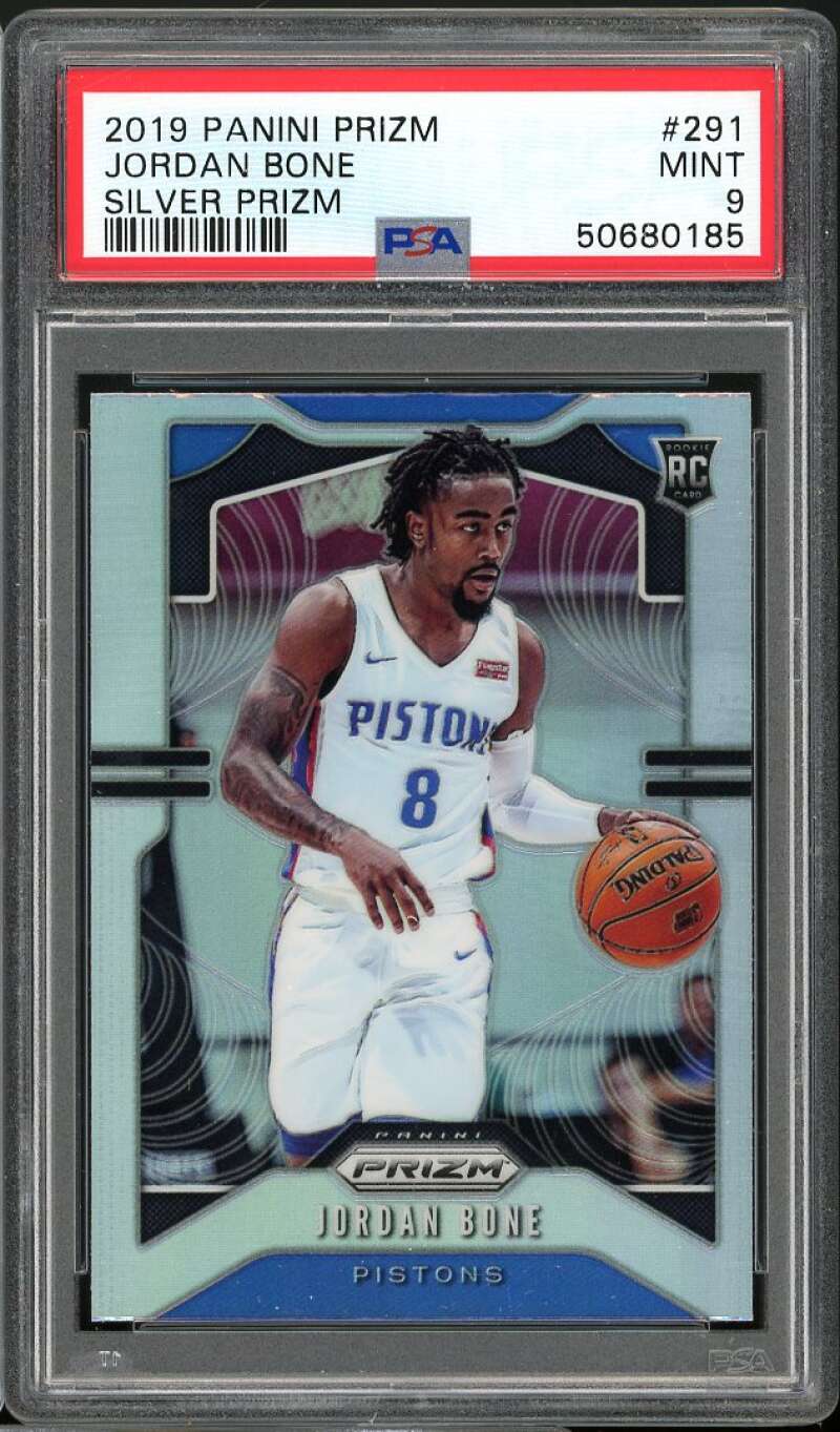 Jordan Bone Rookie Card 2019-20 Panini Prizm Silver Prizm #291 PSA 9 Image 1