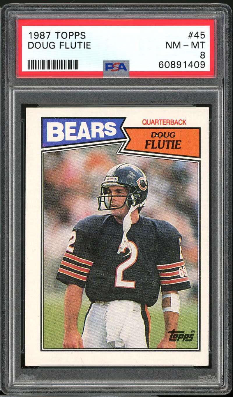 Doug Flutie Rookie Card 1987 Topps #45 PSA 8 Image 1