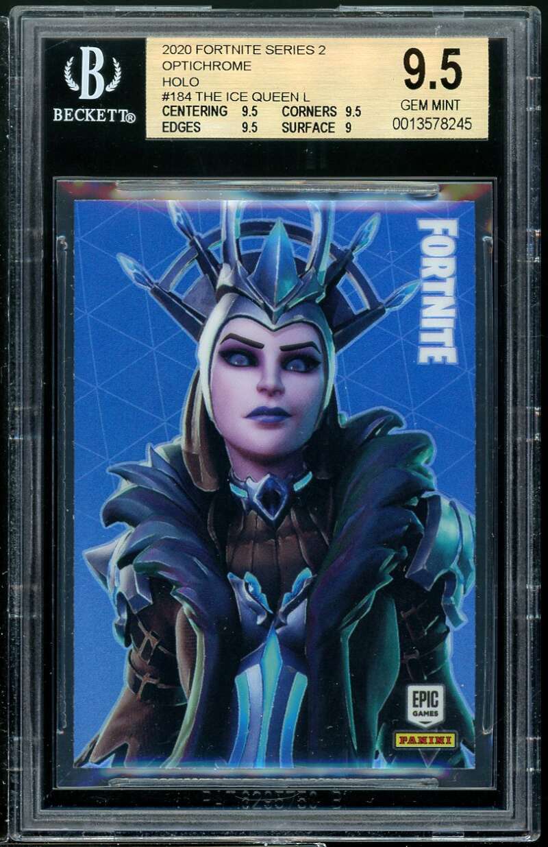 The Ice Queen 2020 Fortnite Series 2 Optichrome Holo USA BGS 9.5 (9.5 9.5 9.5 9) Image 1