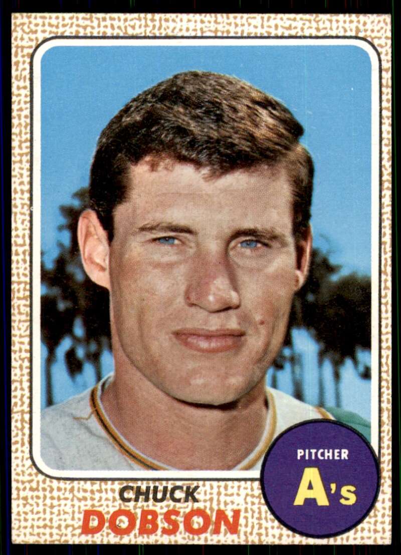 Chuck Dobson Card 1968 Topps #62 Image 1