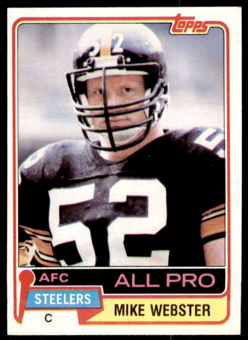 Mike Webster Card 1981 Topps #10 Image 1