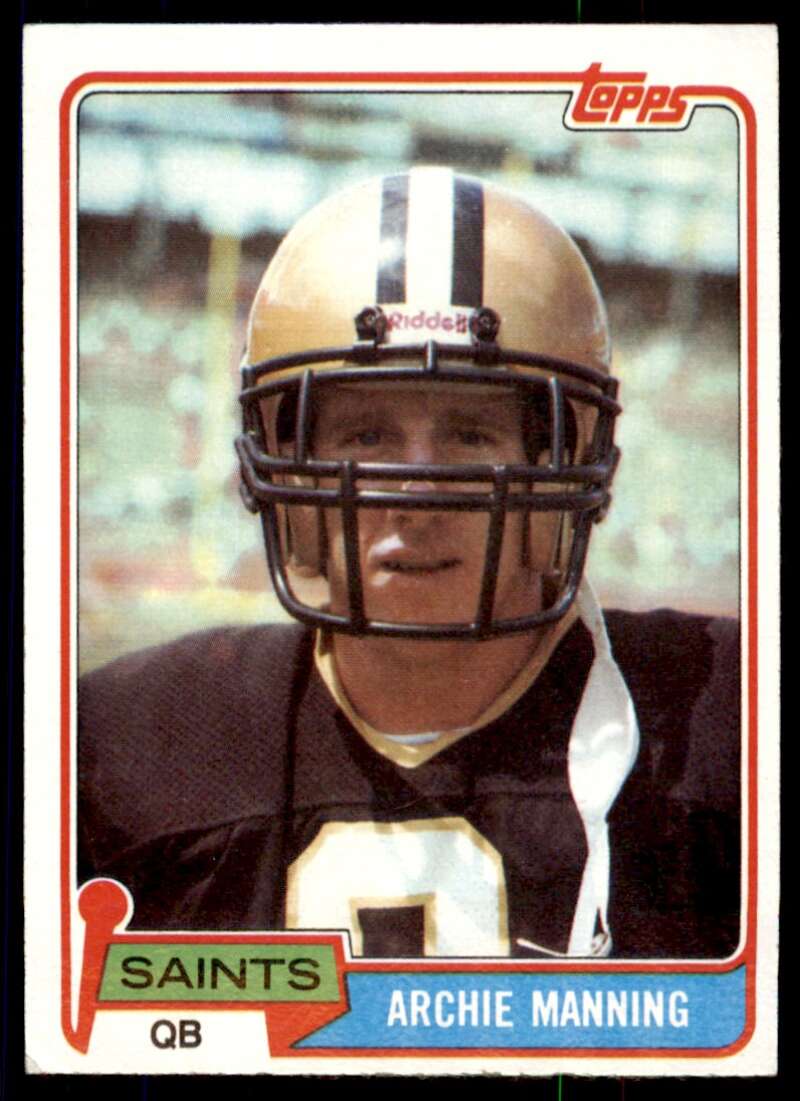 Archie Manning Card 1981 Topps #158 Image 1