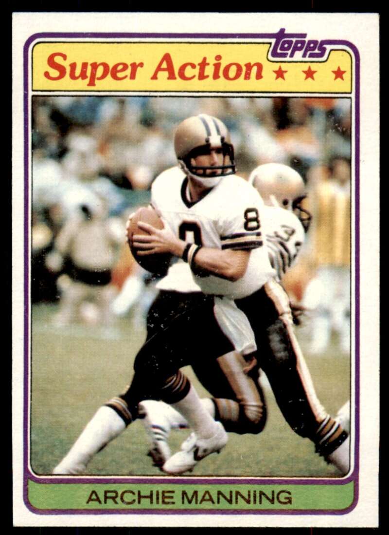 Archie Manning Card 1981 Topps #379 Image 1