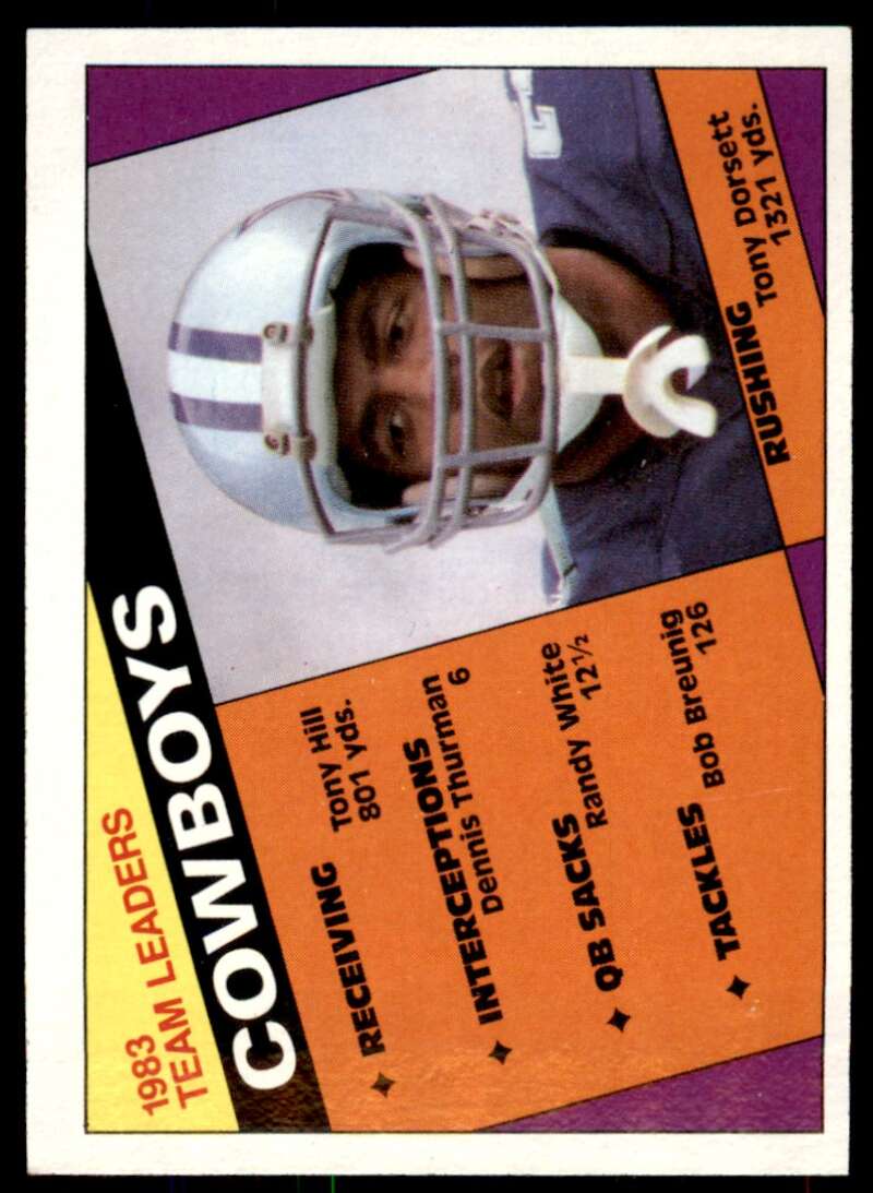 Dallas Cowboys Team Card 1984 Topps w/Tony Dorsett #235 Image 1
