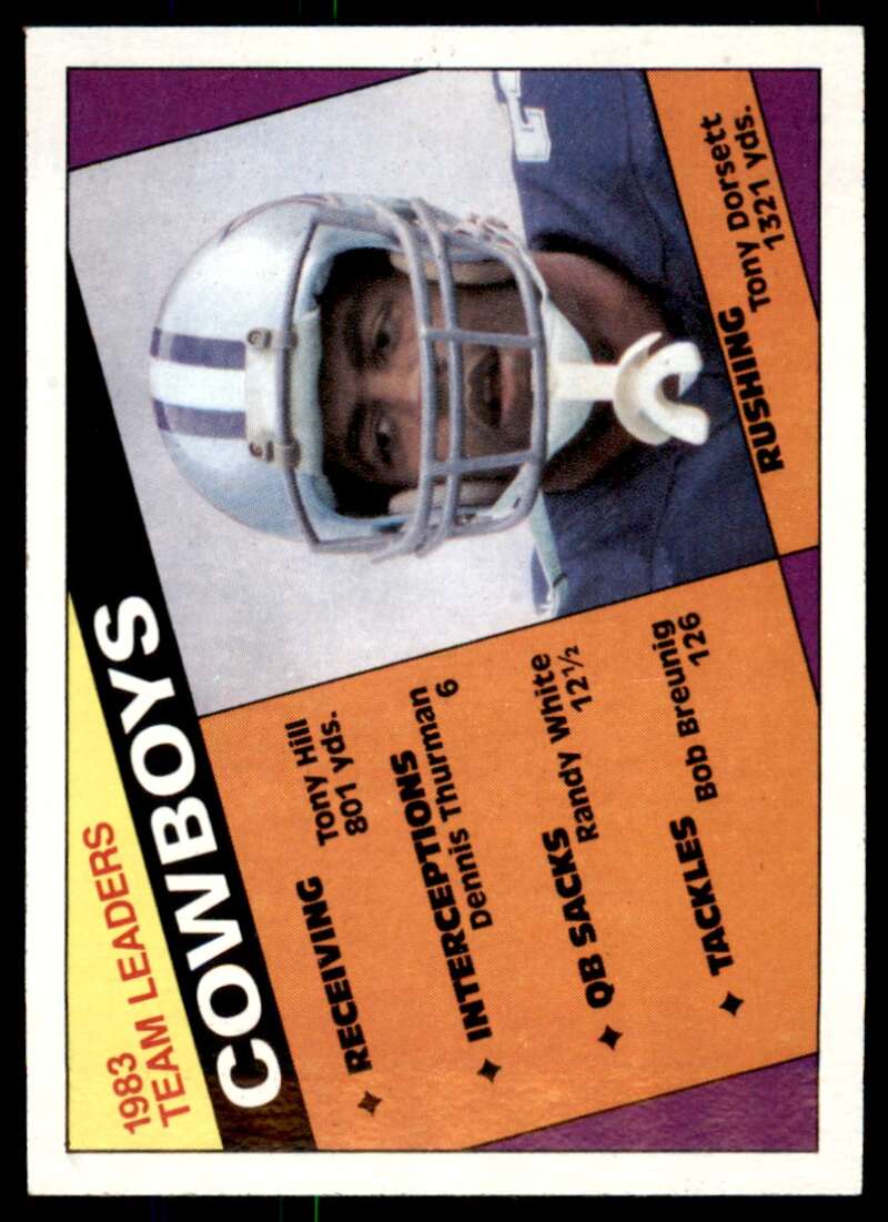 Dallas Cowboys Team Card 1984 Topps w/Tony Dorsett #235 Image 1