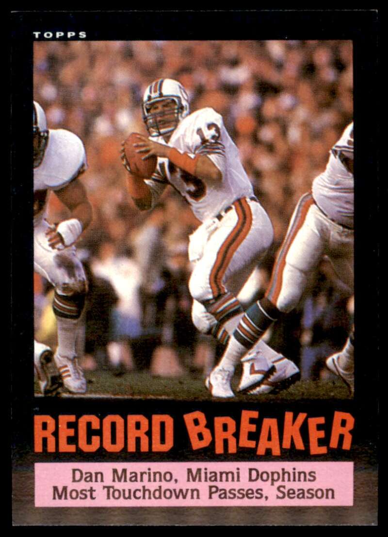 Dan Marino Record Breaker Card 1985 Topps #314 Image 1