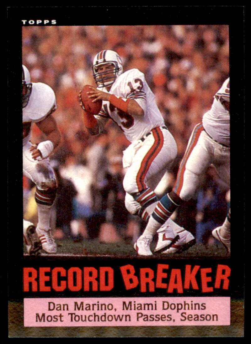 Dan Marino Record Breaker Card 1985 Topps #314 Image 1