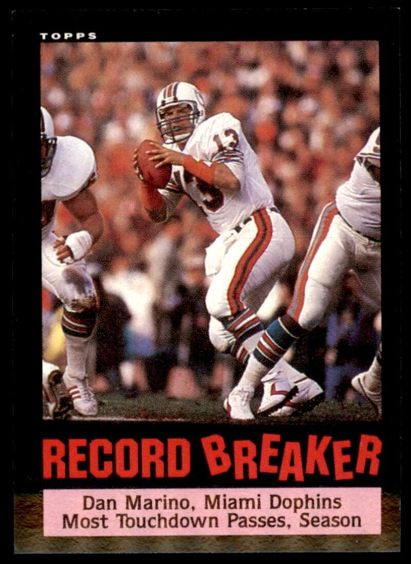 Dan Marino Record Breaker Card 1985 Topps #314 Image 1
