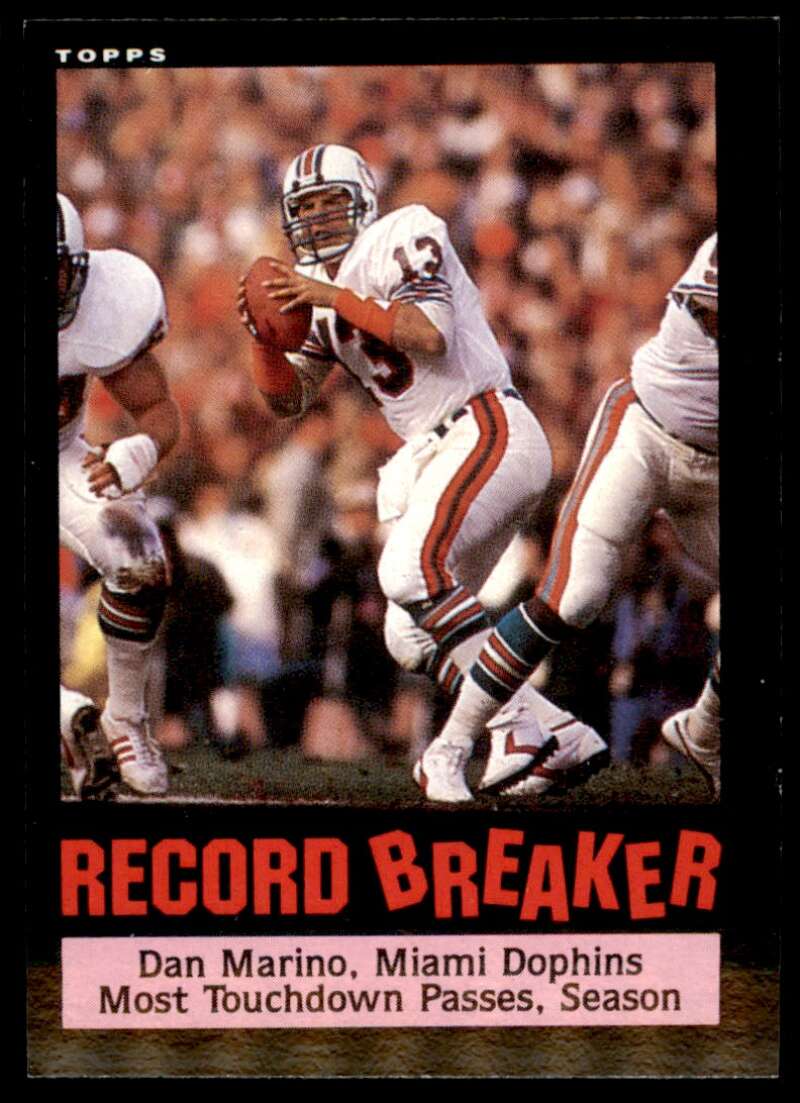 Dan Marino Record Breaker Card 1985 Topps #314 Image 1