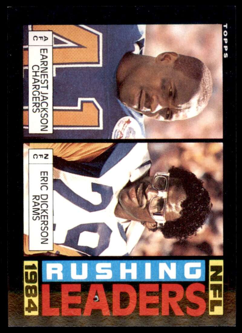 Earnest Jackson/Eric Dickerson Card 1985 Topps Rushing Leaders #194 Image 1
