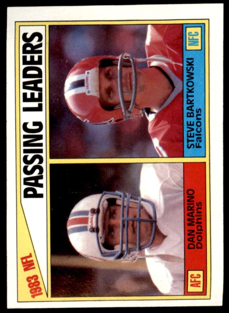 Passing Leaders - Dan Marino/Steve Bartkowski Rookie Card 1984 Topps #202 Image 1