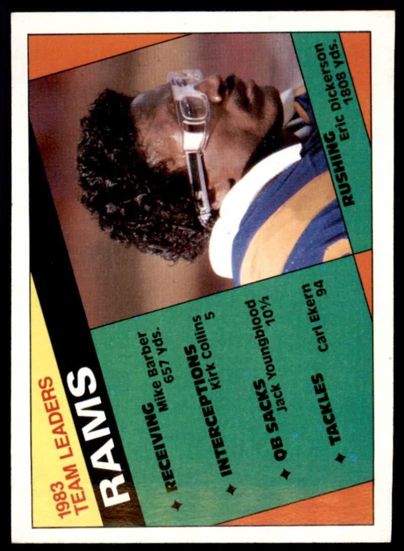 Eric Dickerson Rookie Card 1984 Topps Rams Team Leader #276 Image 1