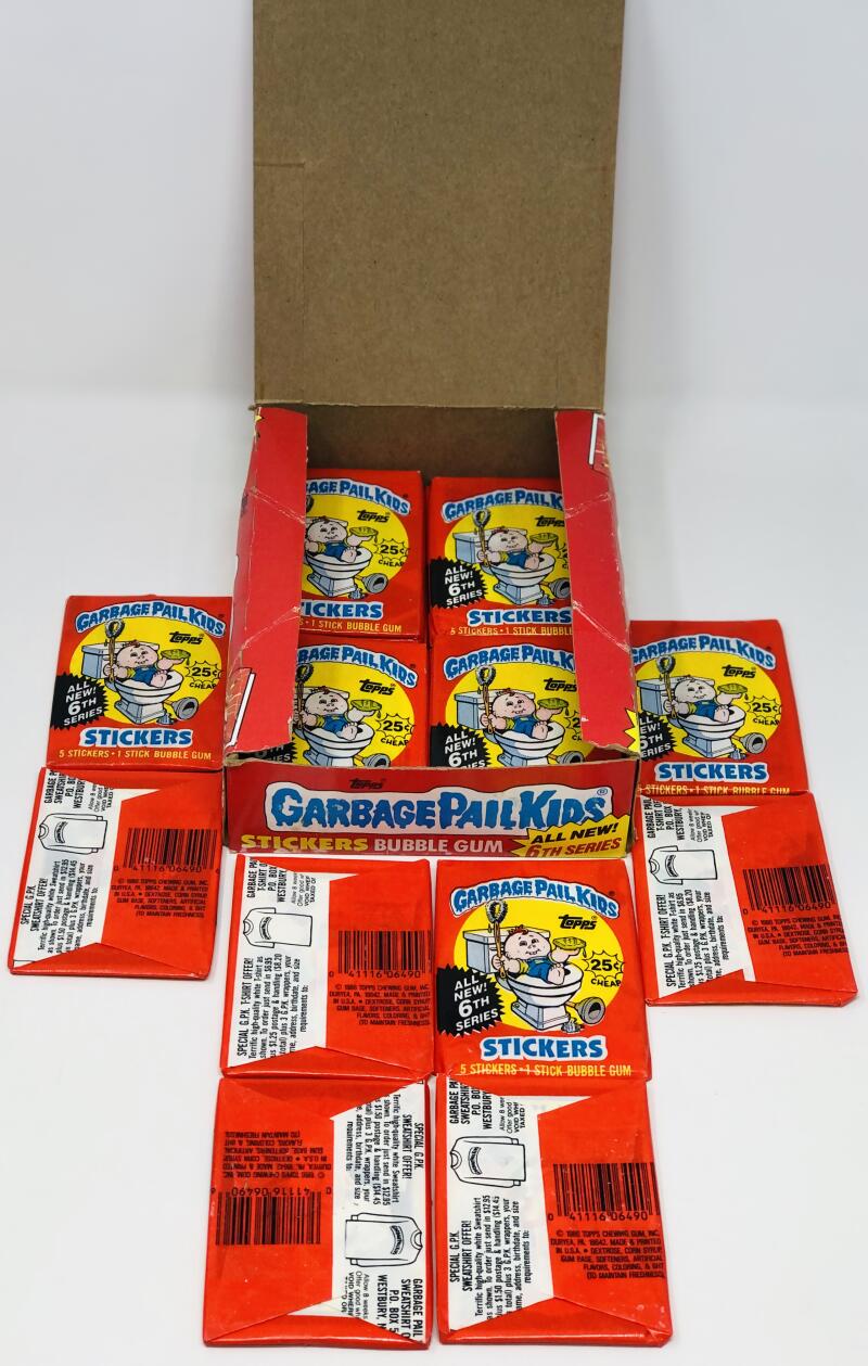 1986 Topps Garbage Pail Kids 6th Series 24 Pack Partial Box Image 4