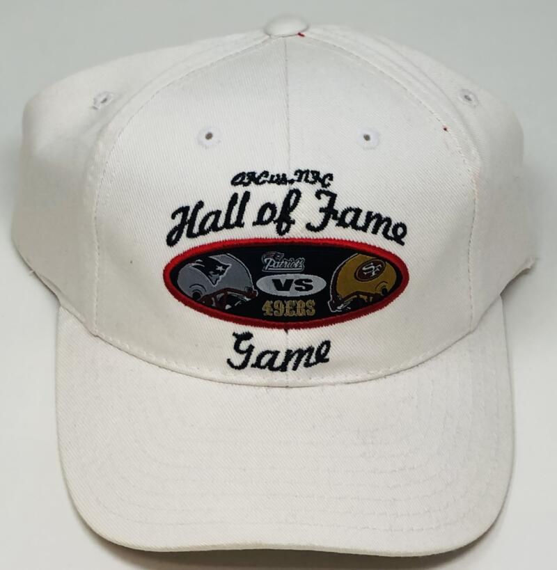 2000 Hall of Fame Game 49ers vs Patriots Tom Brady Debut CAP HAT SGA Image 1