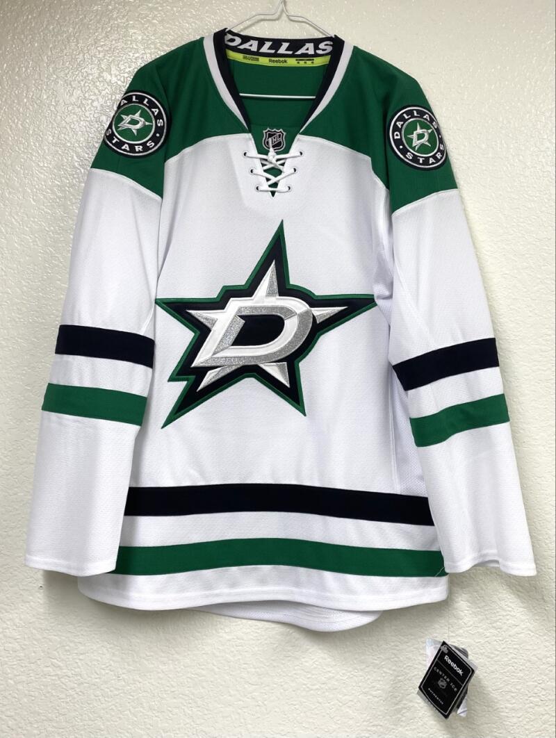 Dallas Stars Reebok Official Authentic Long Sleeve Stitch Game Jersey Men's 46 Image 1