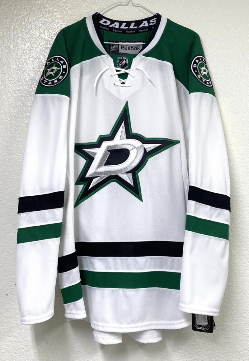 Dallas Stars Reebok Authentic Canadian Long Sleeve Stitch Game Jersey Men's 60 Image 1