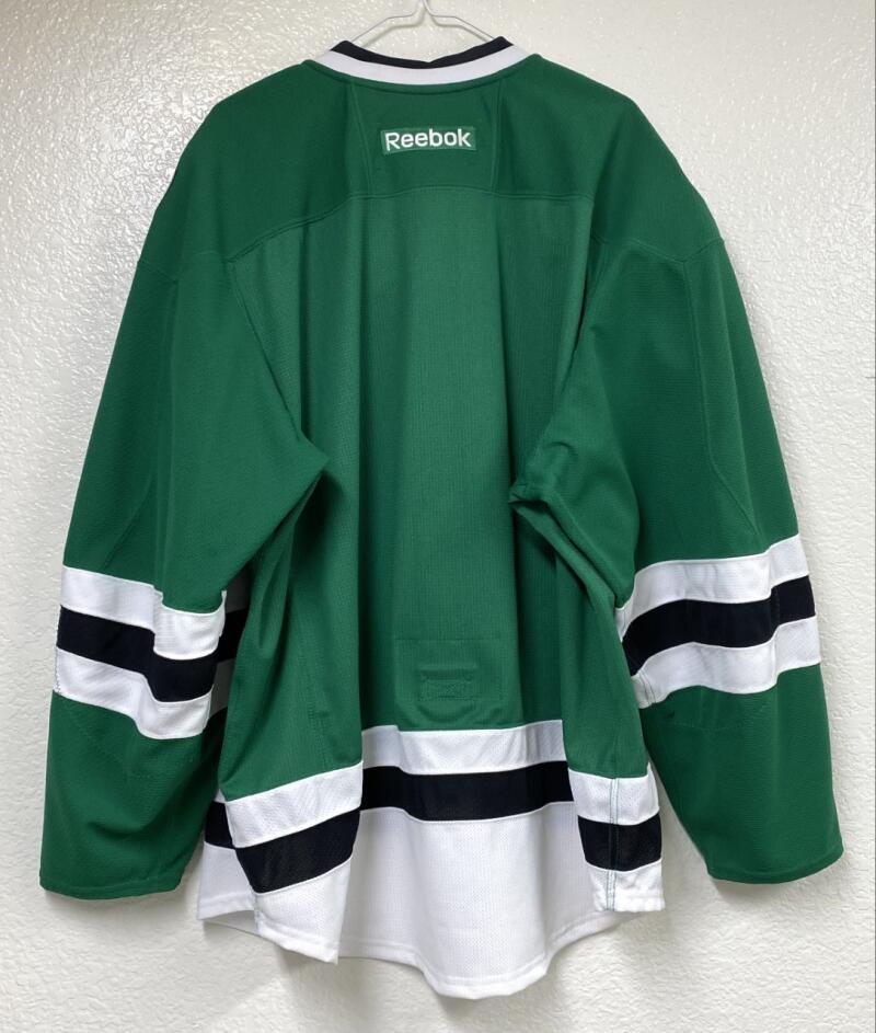 Dallas Stars Reebok Authentic Canadian Long Sleeve Green Stitch Game Jersey Men's 56 Image 2