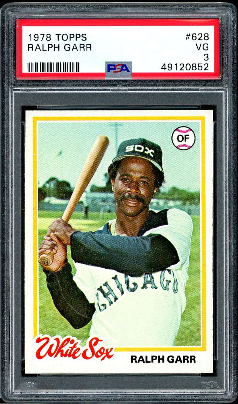 Ralph Garr Card 1978 Topps #628 PSA 3 Image 1