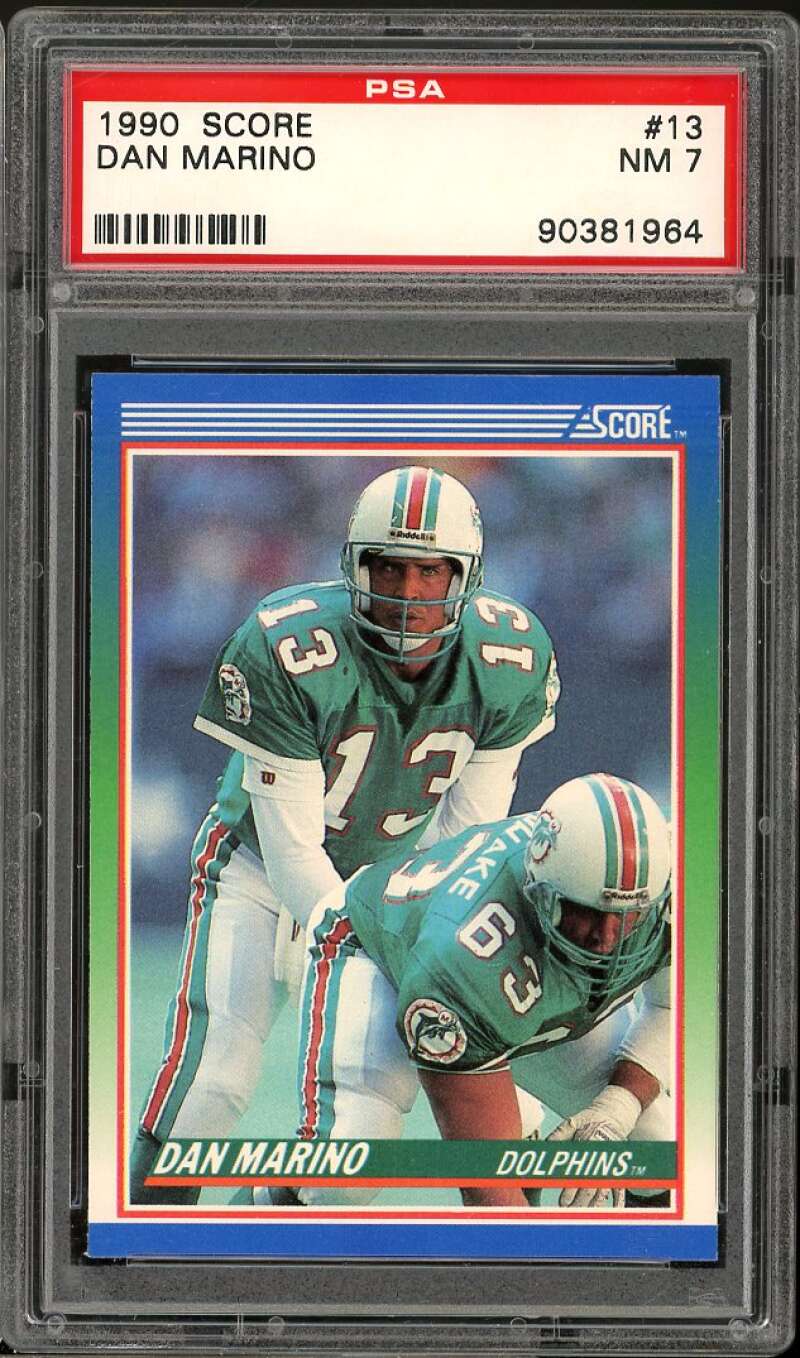 Dan Marino Card 1990 Score #13 PSA 7 Image 1