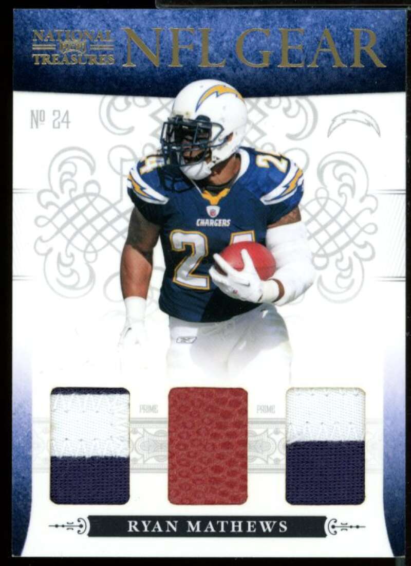 Ryan Mathews Card 2010 Playoff National Treasures NFL Gear Prime Jersey #13  Image 1