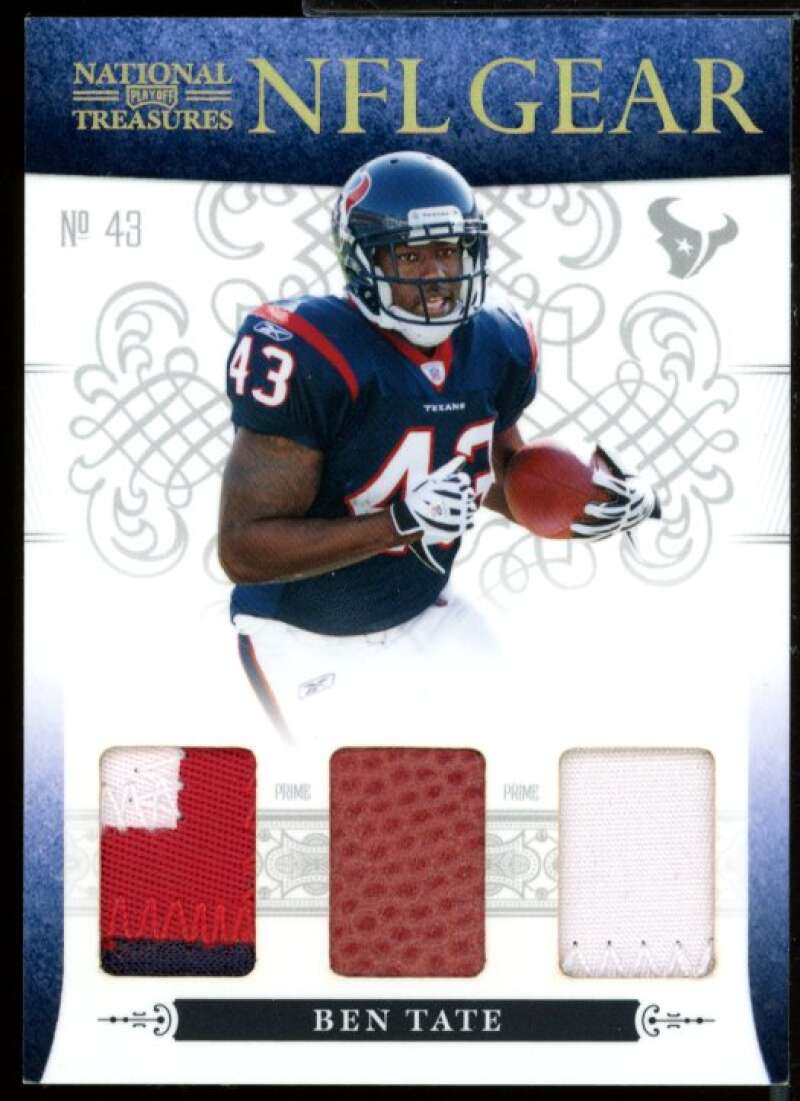Ben Tate Card 2010 Playoff National Treasures NFL Gear Triple Jersey #25  Image 1