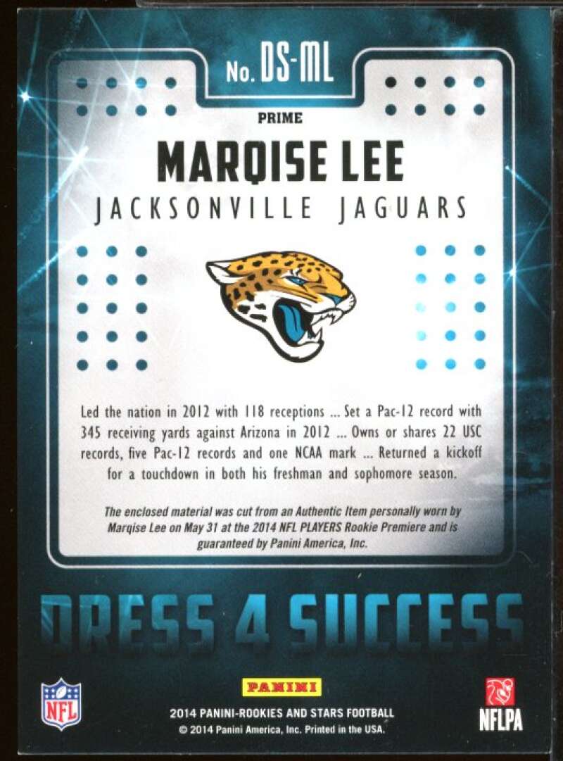 Marqise Lee 2014 Rookies and Stars Dress 4 Success Materials Prime Jersey #DSML  Image 2