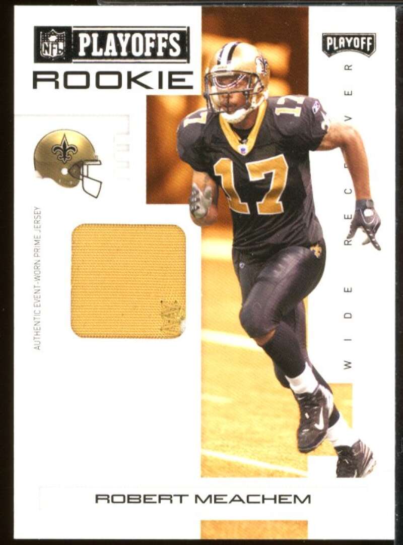 Robert Meachem Card 2007 Playoff NFL Rookie Playoffs Materials Jersey #127  Image 1