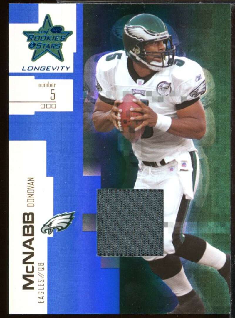 Donovan McNabb 2007 Leaf Rookies n Stars Longevity Material Sapphire Jersey #8  Image 1