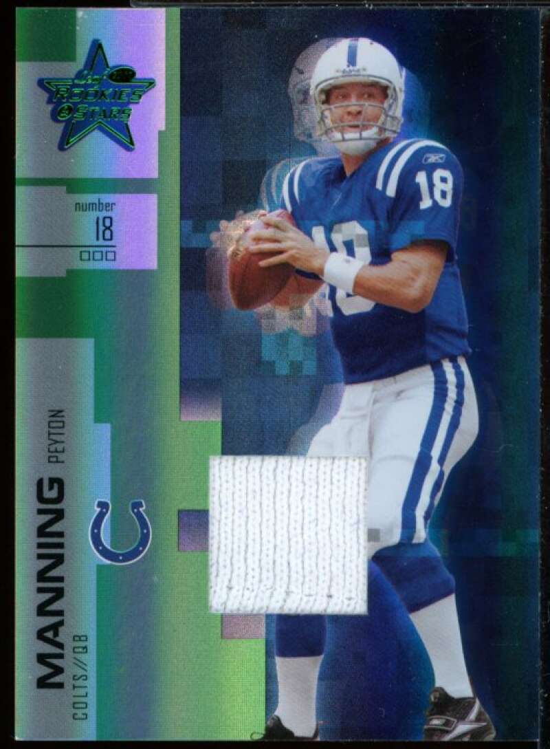 Peyton Manning 2007 Leaf Rookies and Stars Materials Emerald Prime Jersey #80  Image 1