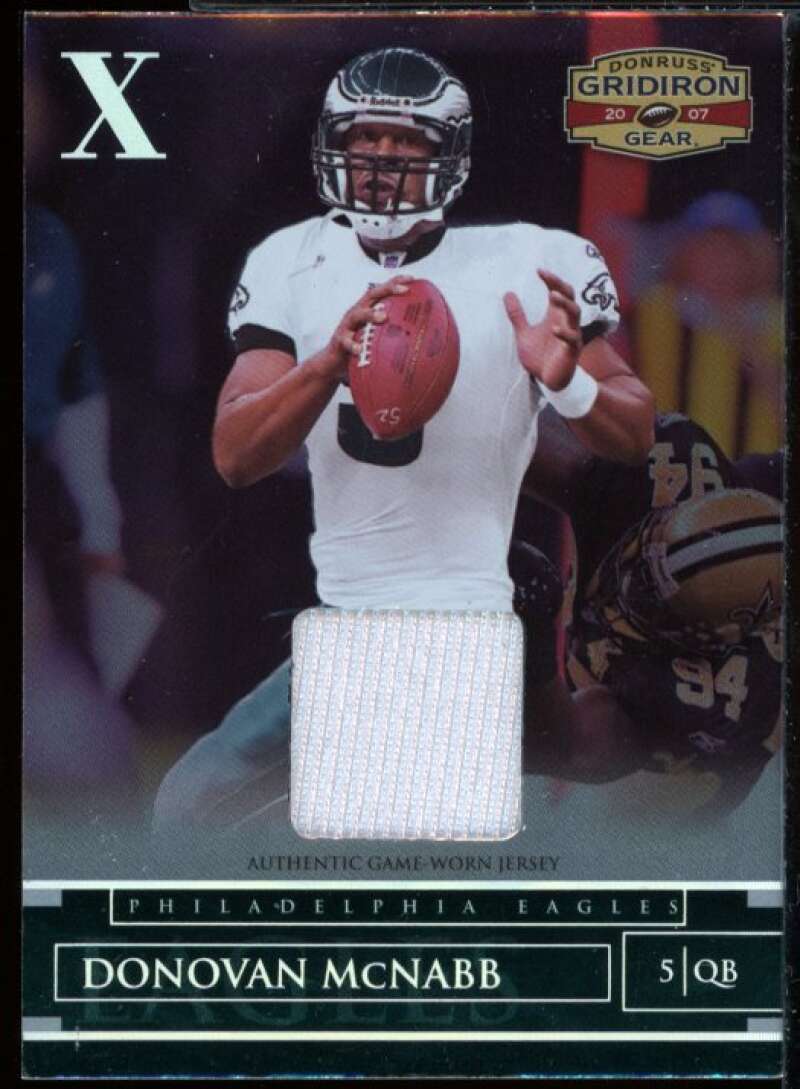 Donovan McNabb Card 2007 Donruss Gridiron Gear X's Jersey #8  Image 1