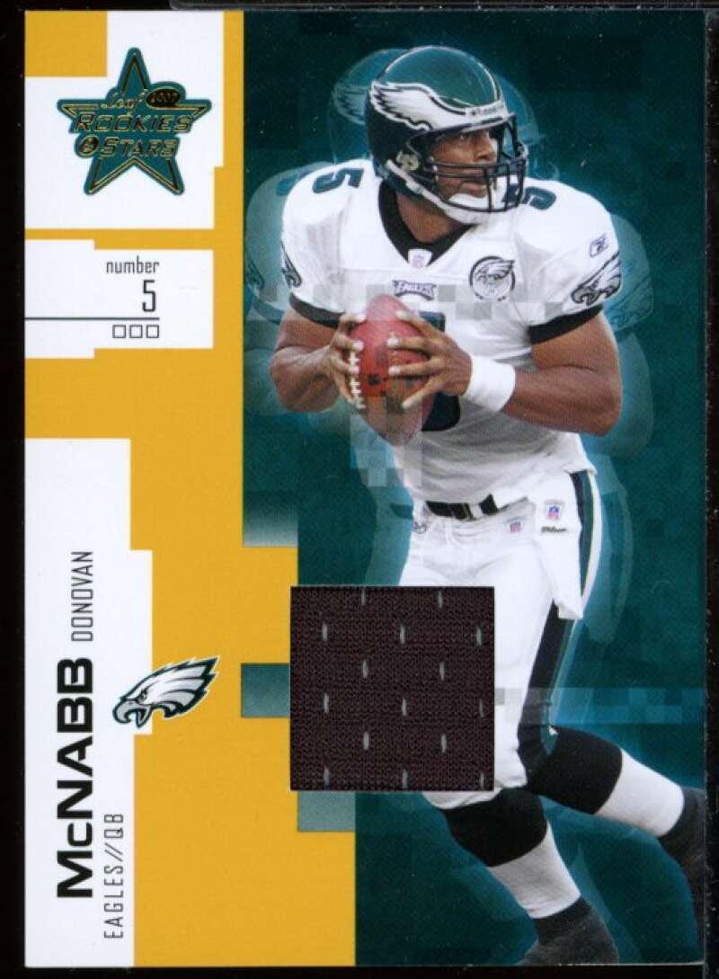 Donovan McNabb Card 2007 Leaf Rookies and Stars Jersey Materials Green #8  Image 1
